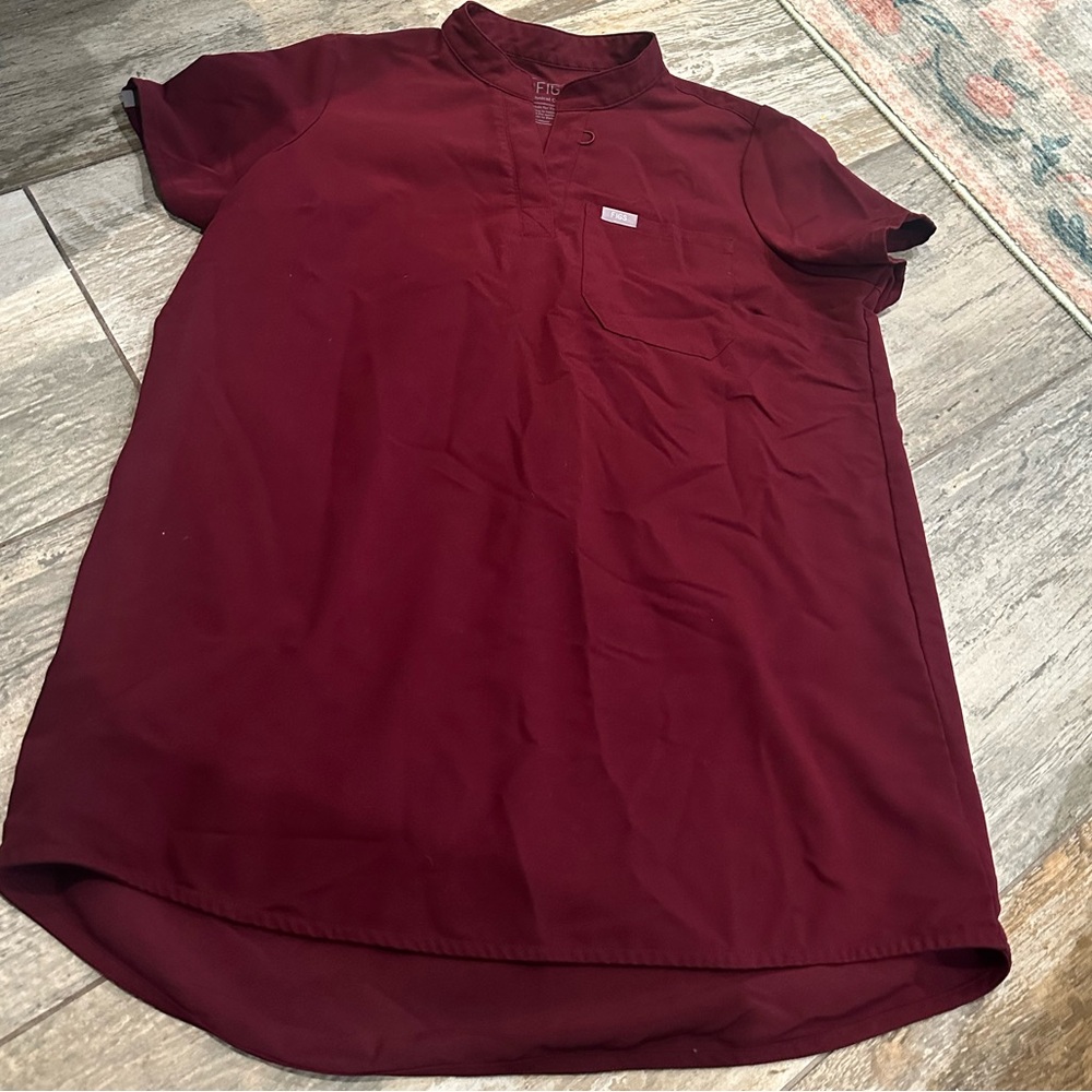 Figs - Kitale Maternity Scrub Top, size Small - Burgundy